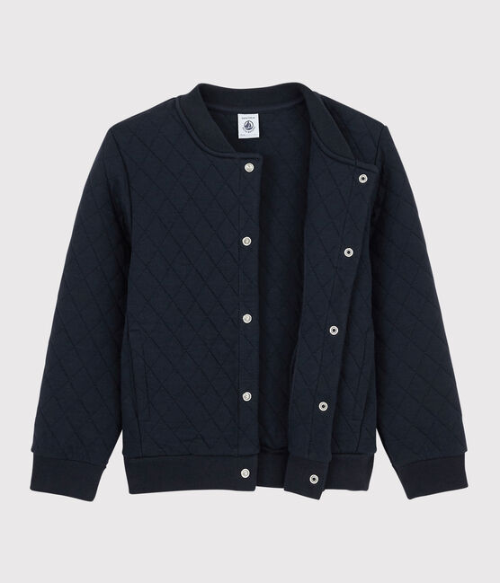 Cardigan en tubique matelassé enfant garçon bleu SMOKING