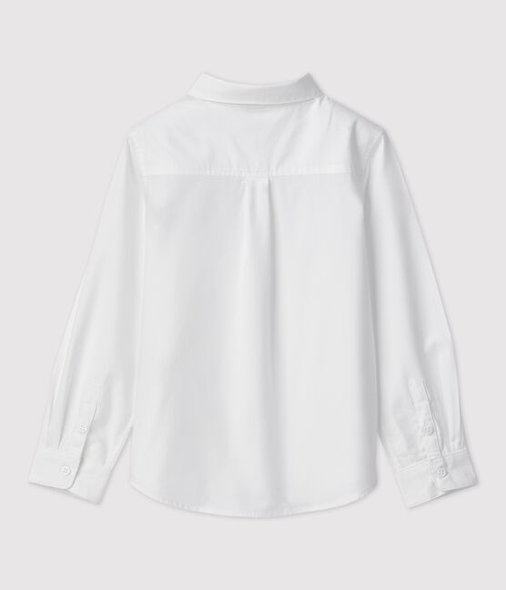 Chemise en coton oxford enfant garçon blanc ECUME