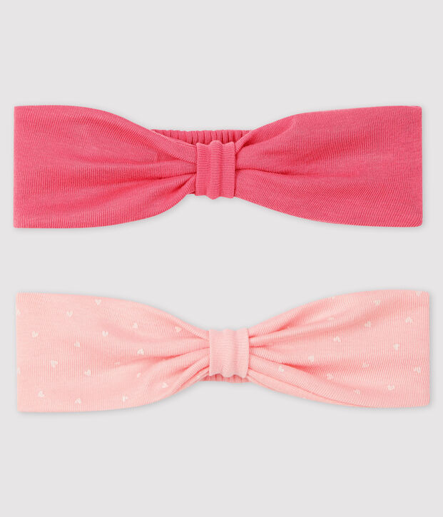Lot de 2 bandeaux b&eacute;b&eacute; fille multicouleur