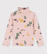 Sous-pull imprimé fleuri en coton enfant fille