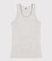 Iconische tanktop in katoen grijs BELUGA CHINE