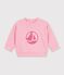Effen katoenen babysweatshirt met opgedrukt logo CHARMI