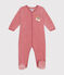 Babypyjama van velours roze ROSEWOOD