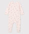 Dors-bien bébé imprimé princesse en velours de coton biologique rose FLEUR/blanc MULTICO