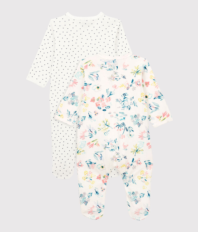 Lot de 2 dors-bien b&eacute;b&eacute; fille en coton multicouleur