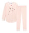 Pyjama petite fille en côte blanc MARSHMALLOW/rose ROSAKO