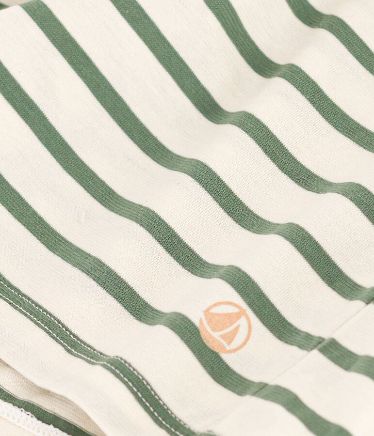 Tee-shirt Le Droit col V en coton ray&eacute; femme AVALANCHE/ CROCO