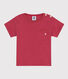 T-shirt met korte mouwen in gevlamde jersey voor babyjongens.