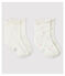 Lot de 2 chaussettes cérémonie bébé fille variante 1