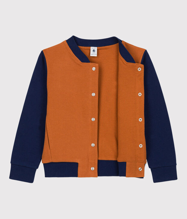 Teddy van molton voor Meisjes / Jongen bruin/blauw