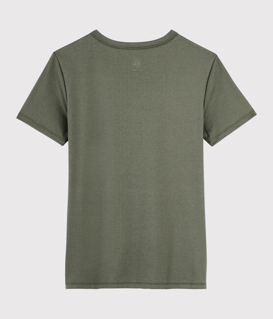 Katoenen damesshirt Sea island bruin LITOP