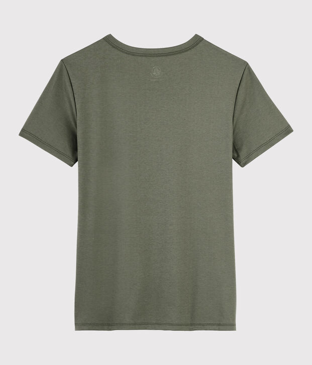 Katoenen damesshirt Sea island bruin