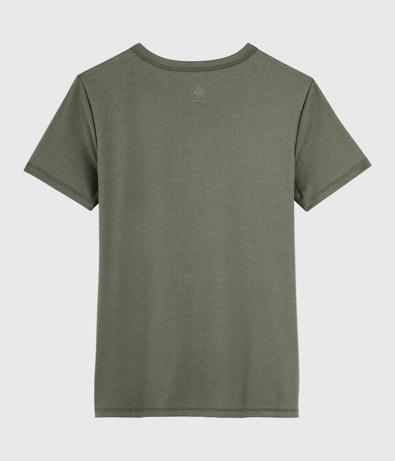 Tee shirt coton Sea island femme marron LITOP