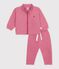Babysetje - Sweatshirt en broekje in effen katoen roze