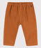 Pantalon bébé en velours fin marron ECUREUIL