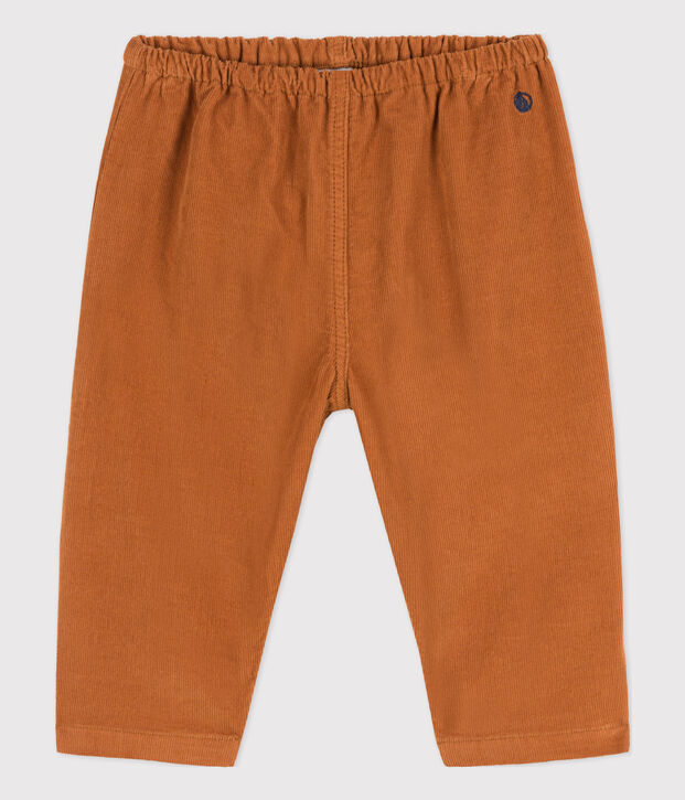 Babybroek van dun velours bruin