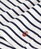Teeshirt enfant en coton manches courtes à rayures blanc MARSHMALLOW/bleu SMOKING