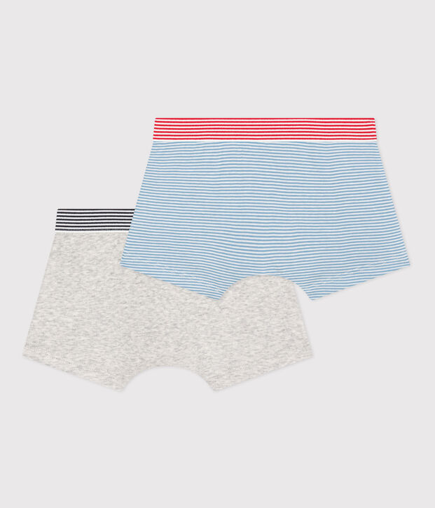 Set van 2 boxershorts voor jongens in katoen multicouleur