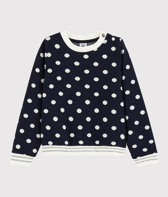 Sweatshirt meisjes kinderen blauw SMOKING/wit MARSHMALLOW
