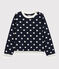 Sweatshirt meisjes kinderen blauw SMOKING/wit MARSHMALLOW
