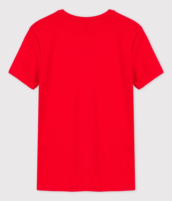 Tee-shirt L'ICONIQUE col rond en coton Femme rouge PEPS