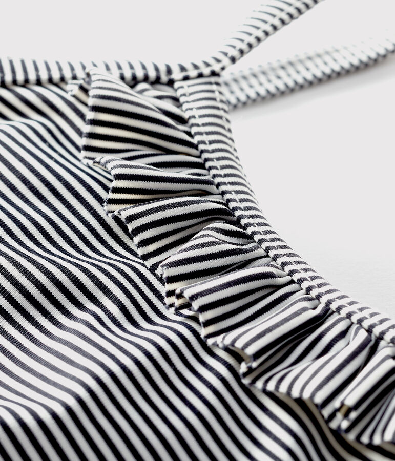 Maillot de bain UPF 50+ b&eacute;b&eacute; bleu ABYSSE/blanc LAIT