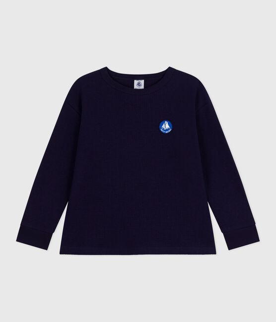Effen katoenen T-shirt met lange mouwen voor kinderen SOIR