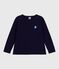 Tee-shirt enfant manches longues en coton uni SOIR