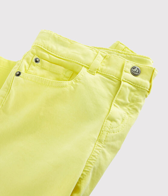 Pantalon en serge enfant garçon jaune CITRONEL
