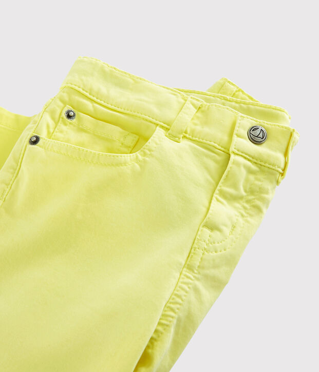 Pantalon en serge enfant gar&ccedil;on jaune