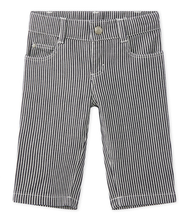 Pantalon b&eacute;b&eacute; gar&ccedil;on ray&eacute; bleu/blanc