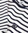 Katoenen marineshirt met lange mouw voor dames wit MARSHMALLOW/blauw SMOKING