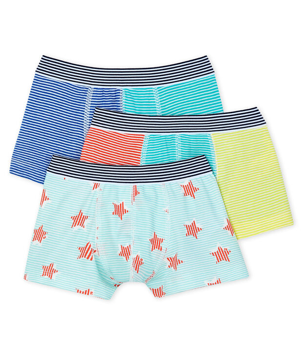 Trio van boxershorts jongens multicouleur