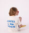 Katoenen T-shirt met korte mouwen voor kinderen wit