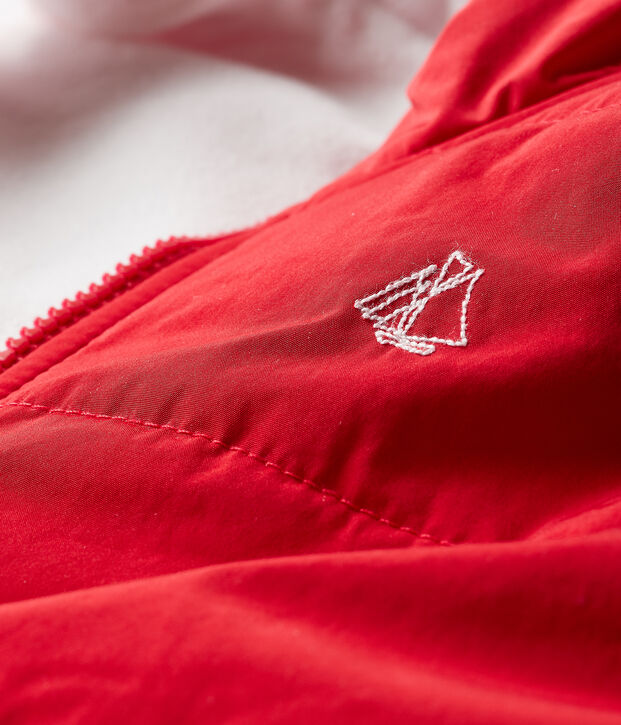 Mouwloze jas babyjongen rood
