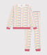 Katoenen pyjama met kerstprint