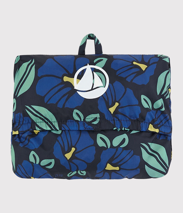 Windjack van gerecycled polyester voor jongens blauw SMOKING/wit MULTICO