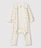 Bodyjama sans pieds bébé en coton biologique blanc MARSHMALLOW/blanc MULTICO