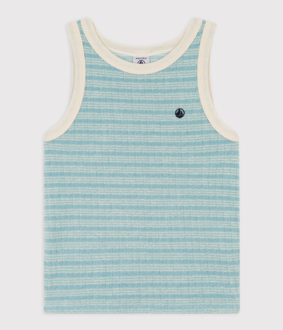 Tanktop in bouclébadstof voor meisjes MIMI/ AVALANCHE