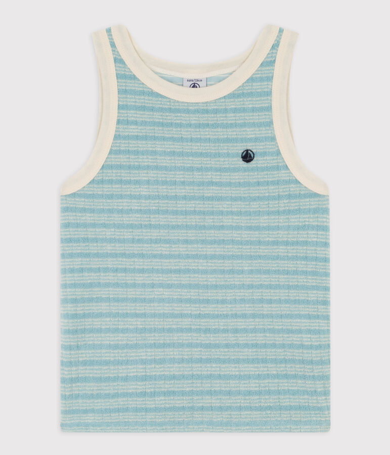 D&eacute;bardeur en bouclette &eacute;ponge enfant fille vert/&eacute;cru