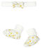 Set haarband en babyschoentje meisjes van wol en katoen variante 1