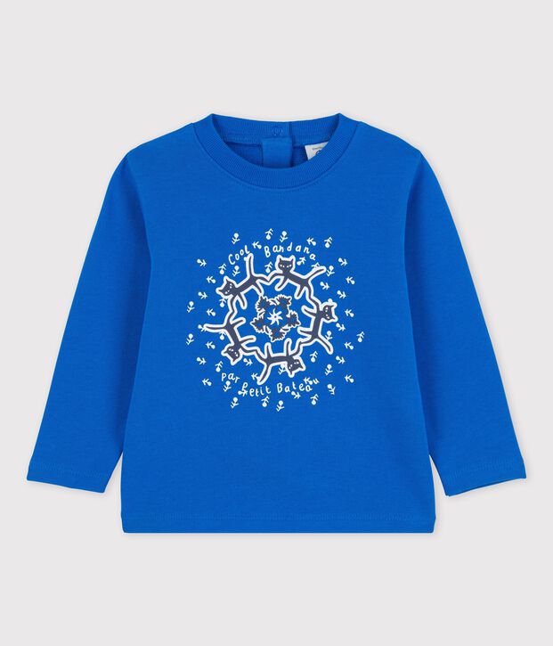 Sweatshirt van molton voor baby's blauw