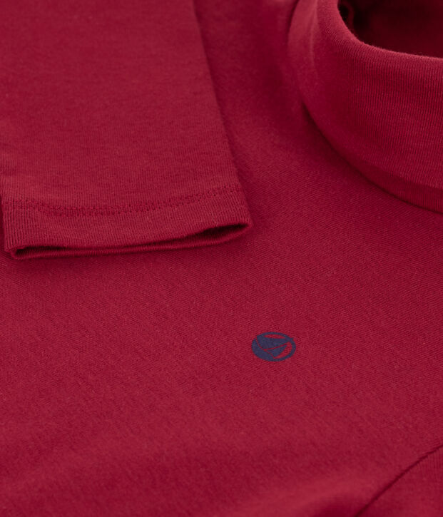 Sous-pull enfant en coton uni rouge