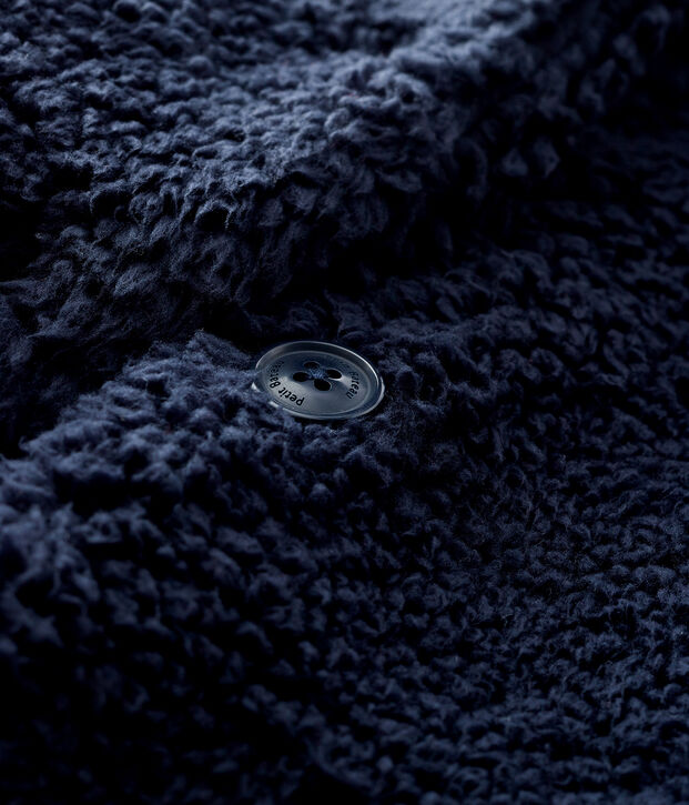 Sherpa mantel babymeisje blauw