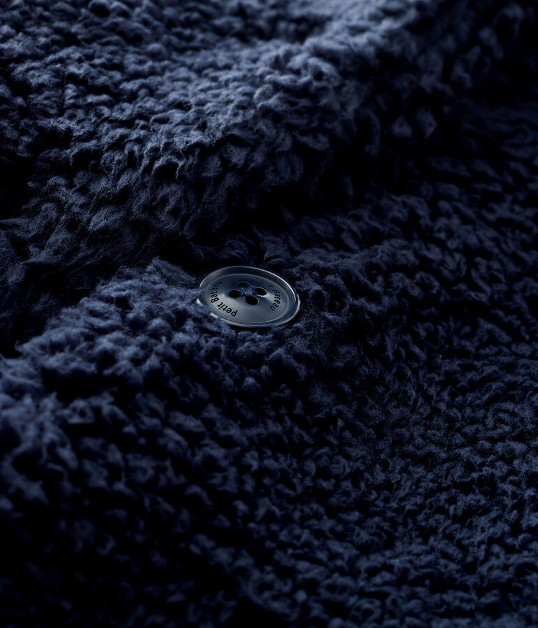 Manteau sherpa b&eacute;b&eacute; fille bleu SMOKING