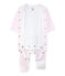 Unisex Bodyjama roze VIENNE/wit ECUME