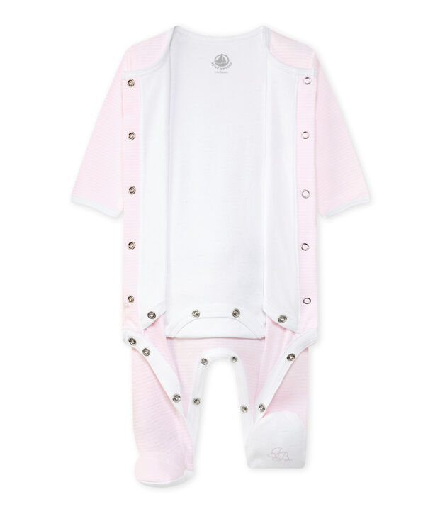 Bodyjama B&eacute;b&eacute; mixte rose/blanc