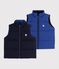 Effen mouwloos donsjack voor kinderen zwart/blauw