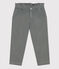 Pantalon droit en velours fin enfant fille vert THUYA