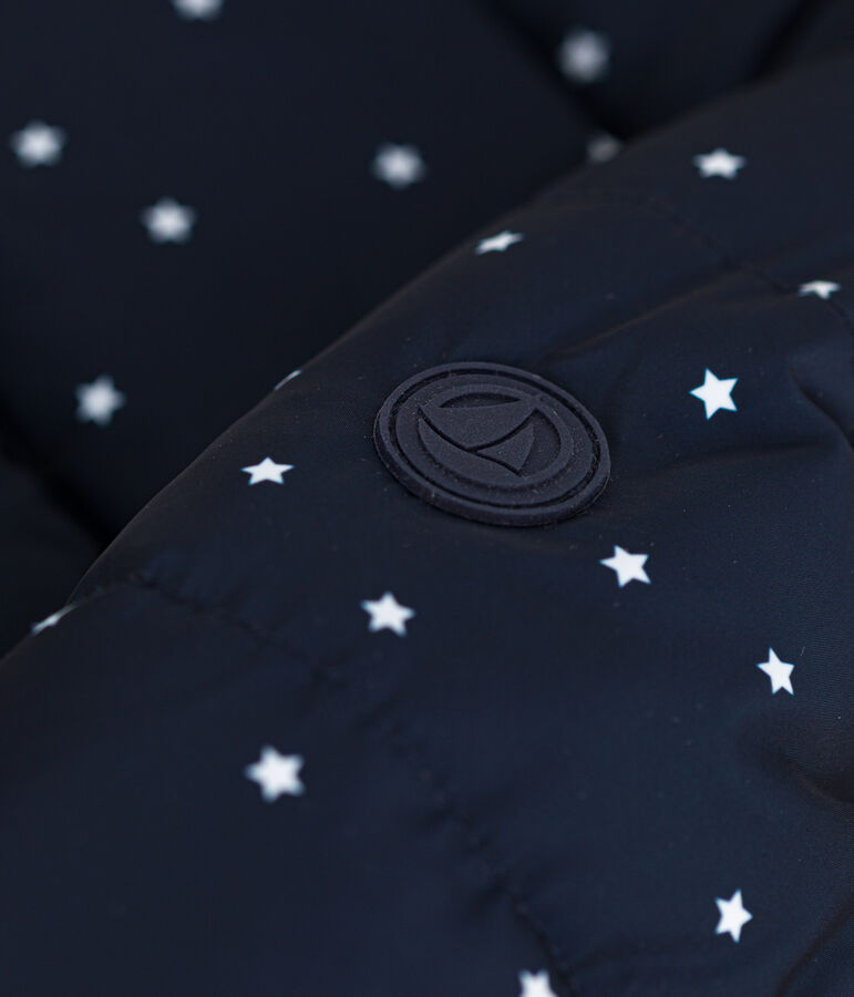 Donsjack voor jongens/meisjes blauw/ecru